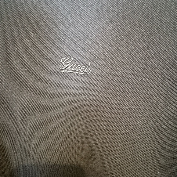 Gucci Classic Men's Polo Shirt Black Short Sleeve Made in Italy - Picture 4 of 4